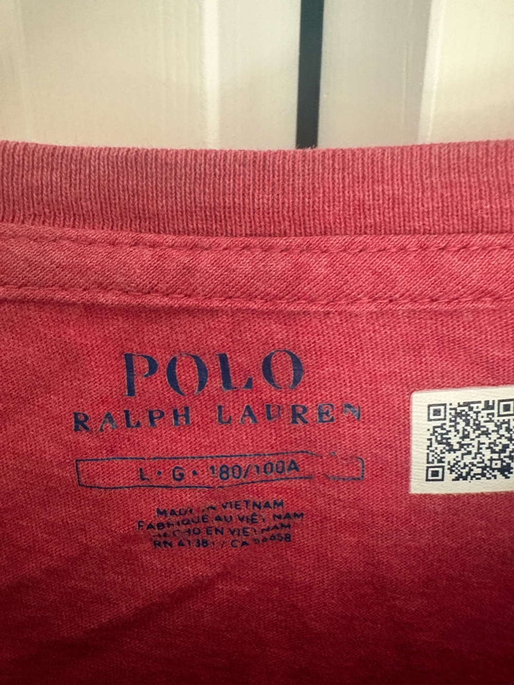 Polo Ralph Lauren Men's Big Pony Jersey T-Shirt Heather Red Size Large L - Picture 2 of 4